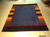 Load image into Gallery viewer, 8' x 10' QUALITY GABBEH RUG HANDMADE INDIA Contemporary  BLUE RAINBOW  #5468
