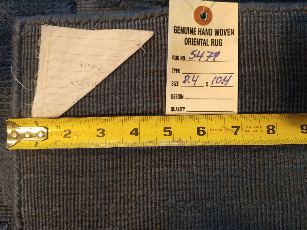 8 x 10 BLUE Modern Handmade Carpet Bamboo Silk #5479