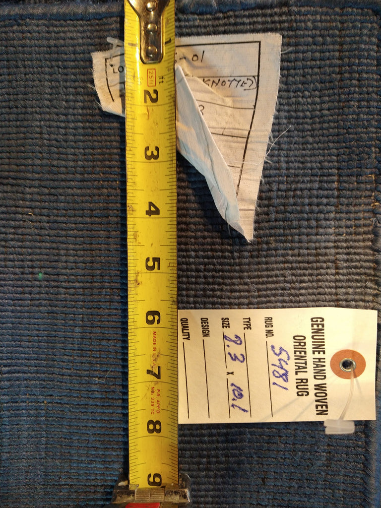 8 x 10 BLUE Bamboo Silk MODERN RUG #5481