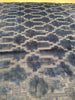 Load image into Gallery viewer, 8 x 10 BLUE Bamboo Silk MODERN RUG #5481