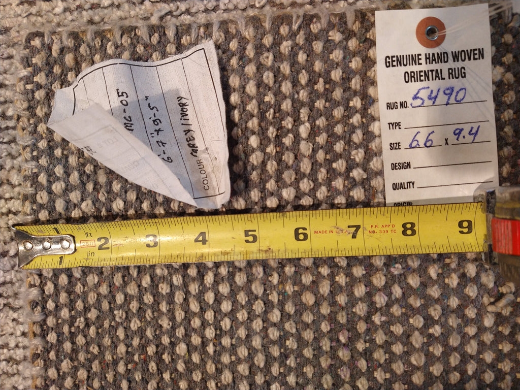 6 x 9 MODERN HANDMADE RUG LIGHT GRAY #5490