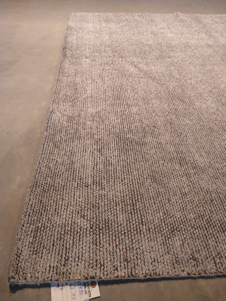 6 x 9 MODERN HANDMADE RUG LIGHT GRAY #5490