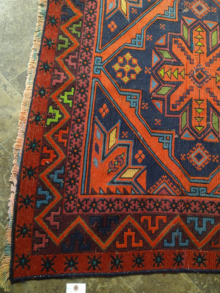 7.2 x 11.8 ANTIQUE Russian Sumak Flat Weave Rug #F-5510