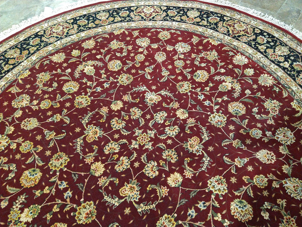 8.2 x 8.1 ROUND Wool and Silk high Quality Hand-knotted Rug #PIX-16646