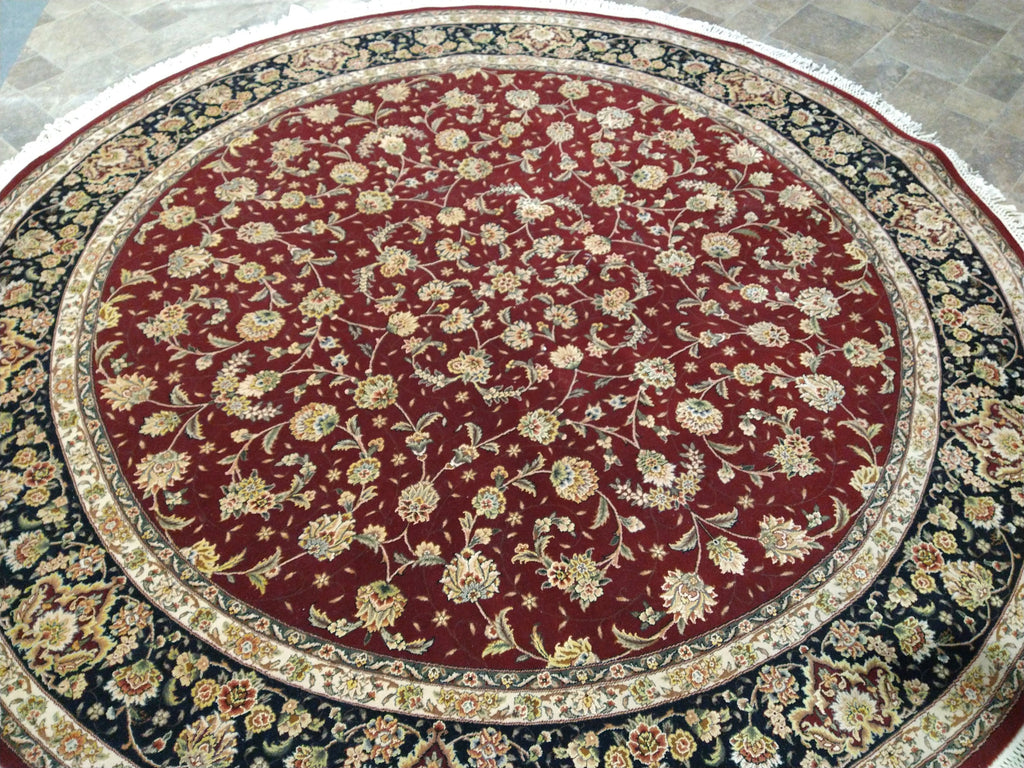 8.2 x 8.1 ROUND Wool and Silk high Quality Hand-knotted Rug #PIX-16646
