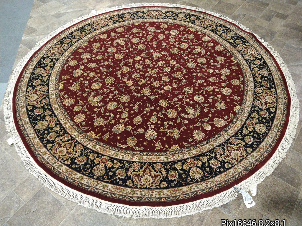 8.2 x 8.1 ROUND Wool and Silk high Quality Hand-knotted Rug #PIX-16646