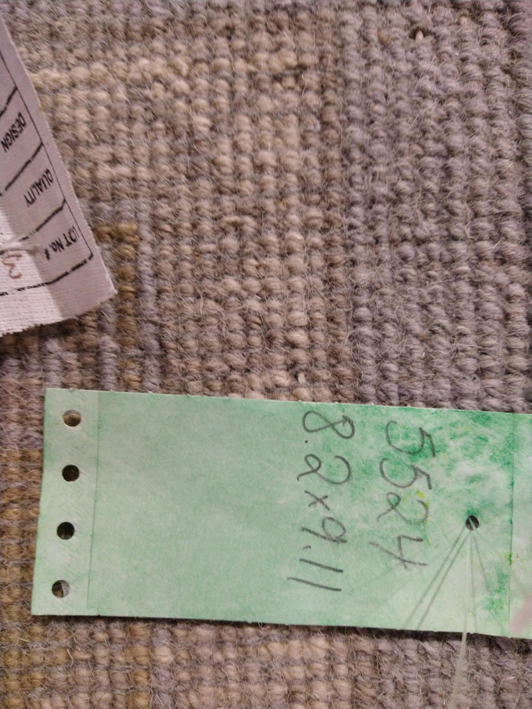 8.2 x 9.11 Light Blue Oushak Wool New Rug F-5524