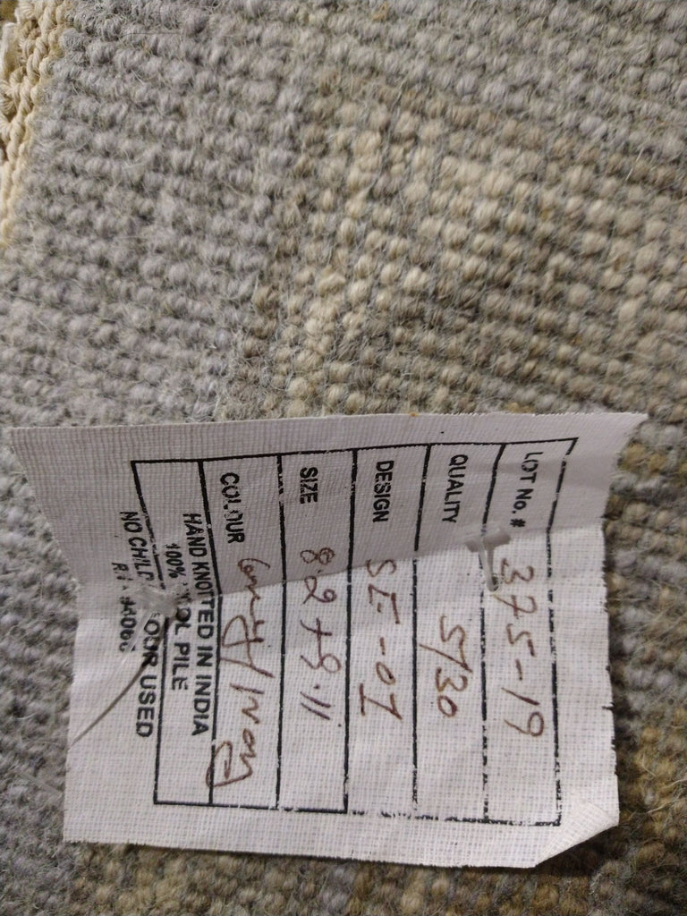 8.2 x 9.11 Light Blue Oushak Wool New Rug F-5524