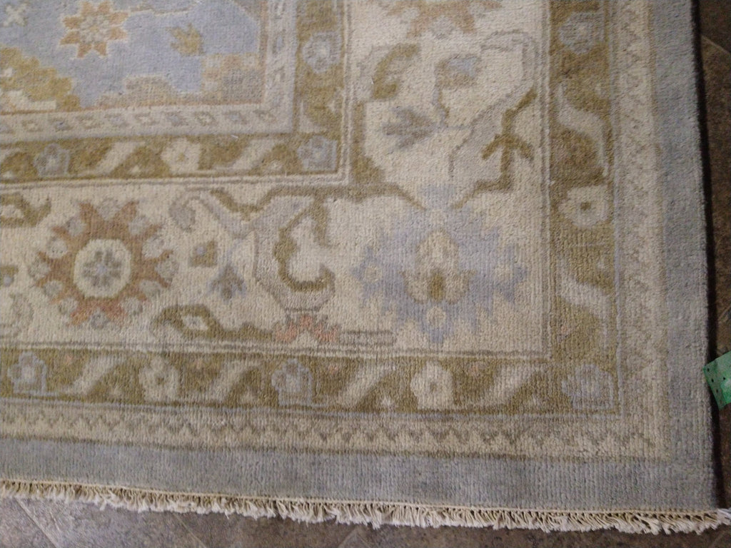 8.2 x 9.11 Light Blue Oushak Wool New Rug F-5524