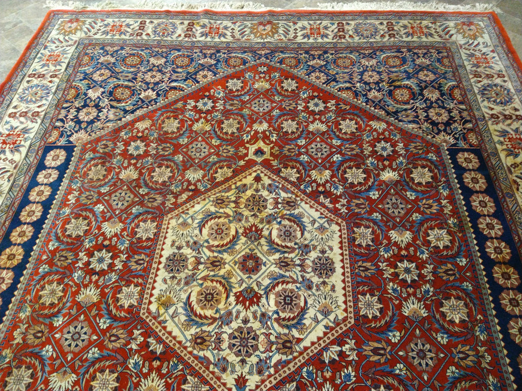 8' x 10' Fine Silky Wool Bijar Fine Quality Handmade Rug 240 KPSI F-5534