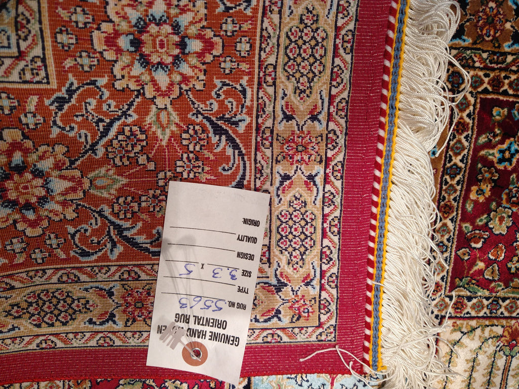 3' x 5' Turkish Baktiar Garden Silk rug   #F-5563