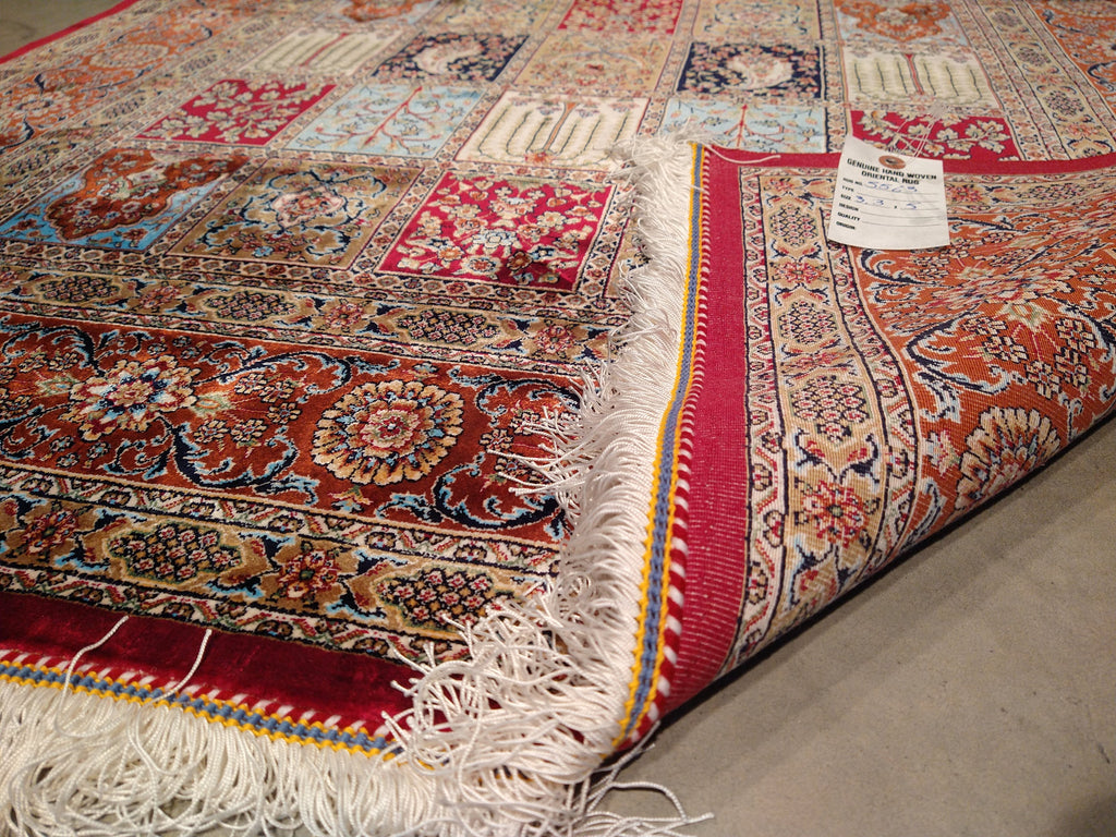3' x 5' Turkish Baktiar Garden Silk rug   #F-5563