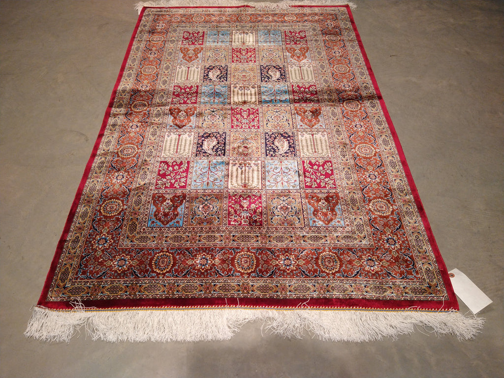 3' x 5' Turkish Baktiar Garden Silk rug   #F-5563