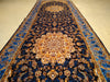 Load image into Gallery viewer, 8&#39; feet Turkish Silk Runner Dark Black Blue  #F-5564