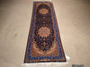 Load image into Gallery viewer, 8&#39; feet Turkish Silk Runner Dark Black Blue  #F-5564