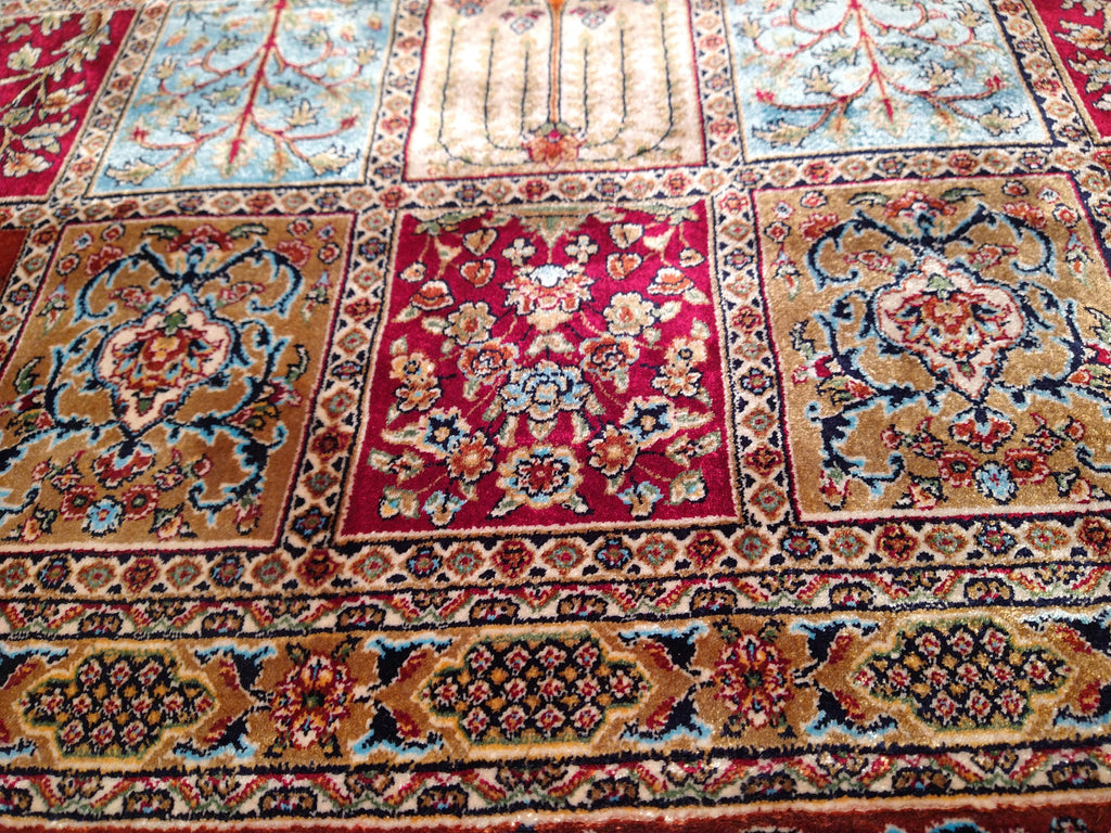 3' x 5' Multi Colors Turkish Garden Baktiar Silk Rug  #F-5567