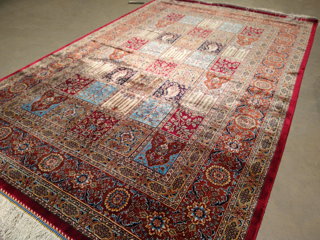 3' x 5' Multi Colors Turkish Garden Baktiar Silk Rug  #F-5567