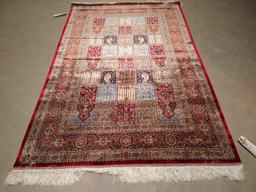 3' x 5' Multi Colors Turkish Garden Baktiar Silk Rug  #F-5567