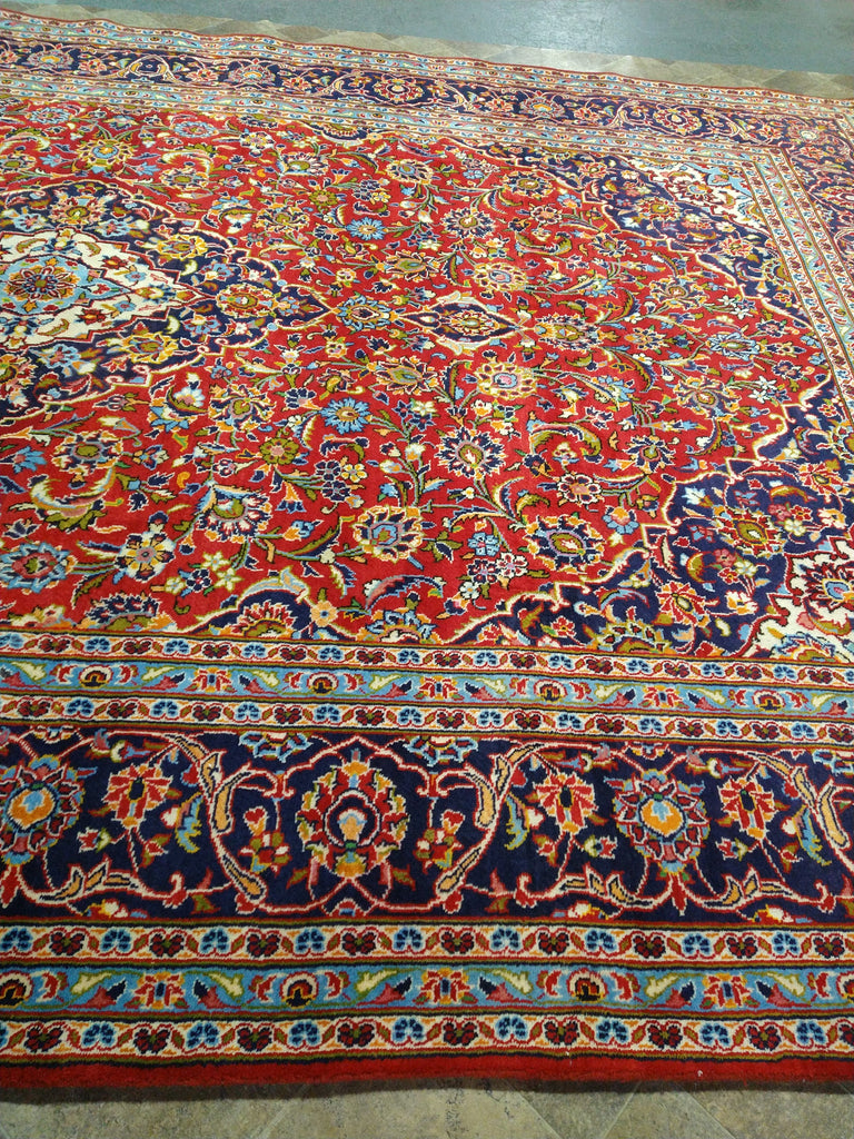 9.10 x 15.8 Persian Kashan Rug Classic Quality Carpet #F-5583