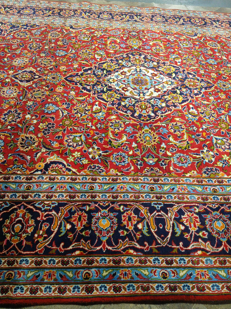 9.10 x 15.8 Persian Kashan Rug Classic Quality Carpet #F-5583