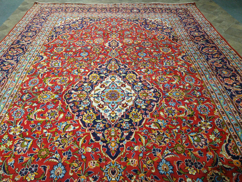 9.10 x 15.8 Persian Kashan Rug Classic Quality Carpet #F-5583