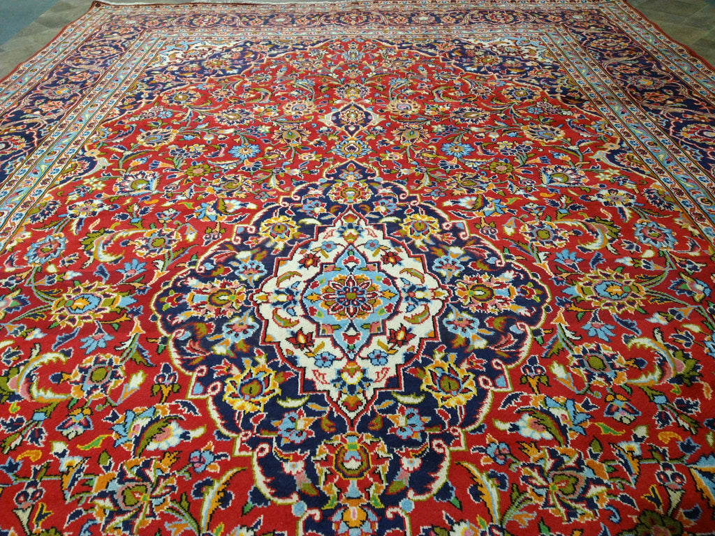 9.10 x 15.8 Persian Kashan Rug Classic Quality Carpet #F-5583