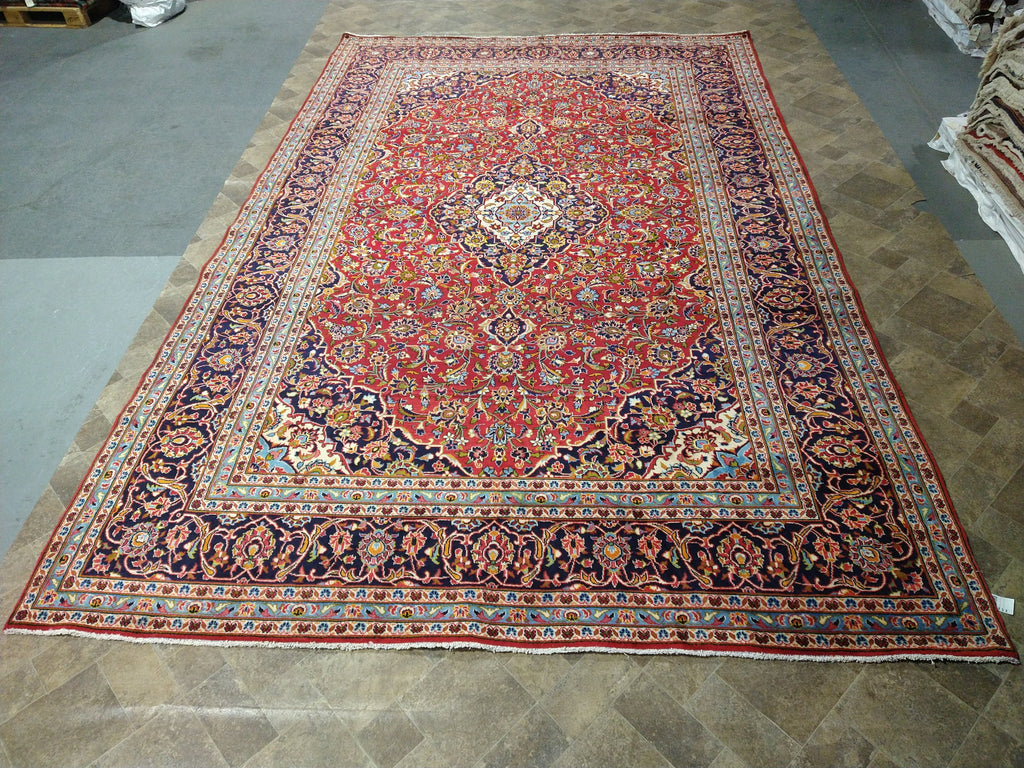 9.10 x 15.8 Persian Kashan Rug Classic Quality Carpet #F-5583