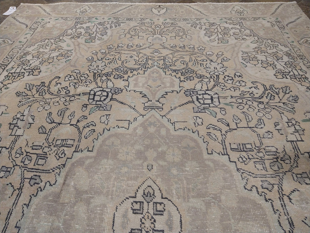 5.10 x 8.9 Vintage Persian Rug Neutrals F-5584