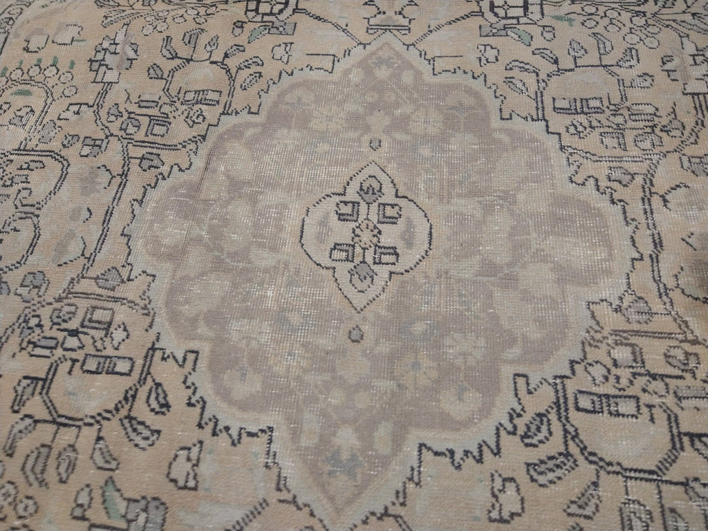 5.10 x 8.9 Vintage Persian Rug Neutrals F-5584