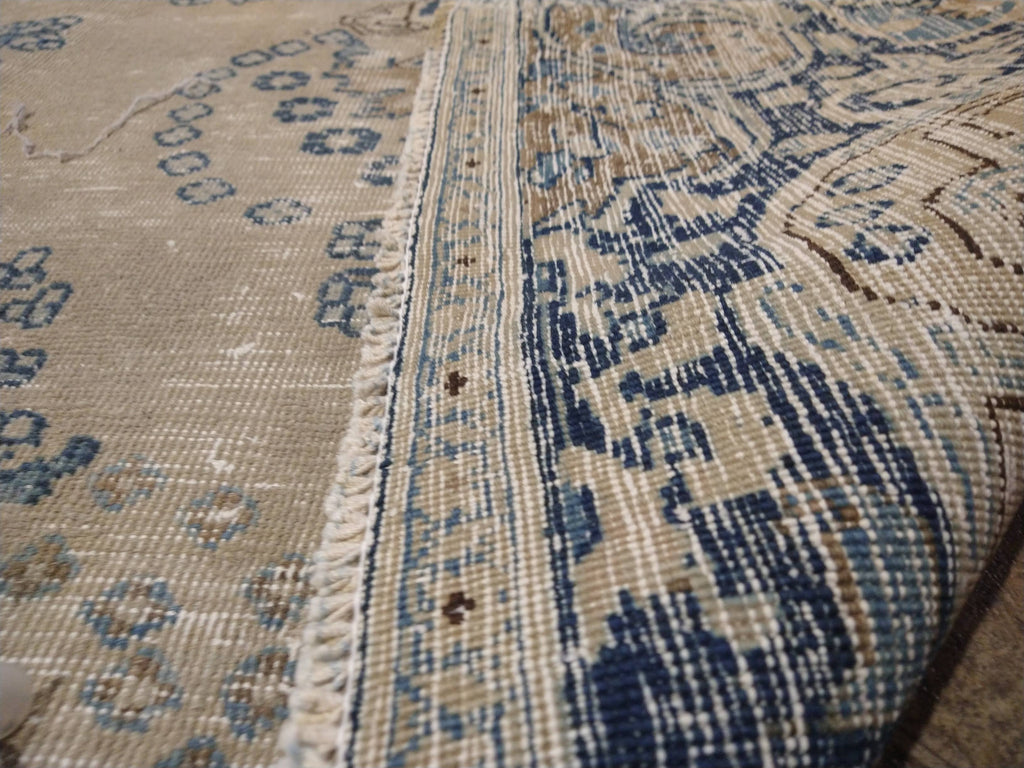 6.2 x 8.10 Vintage Turkish Rug KHAKI TAN F-5587