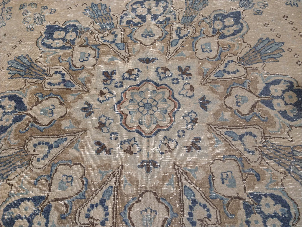 6.2 x 8.10 Vintage Turkish Rug KHAKI TAN F-5587