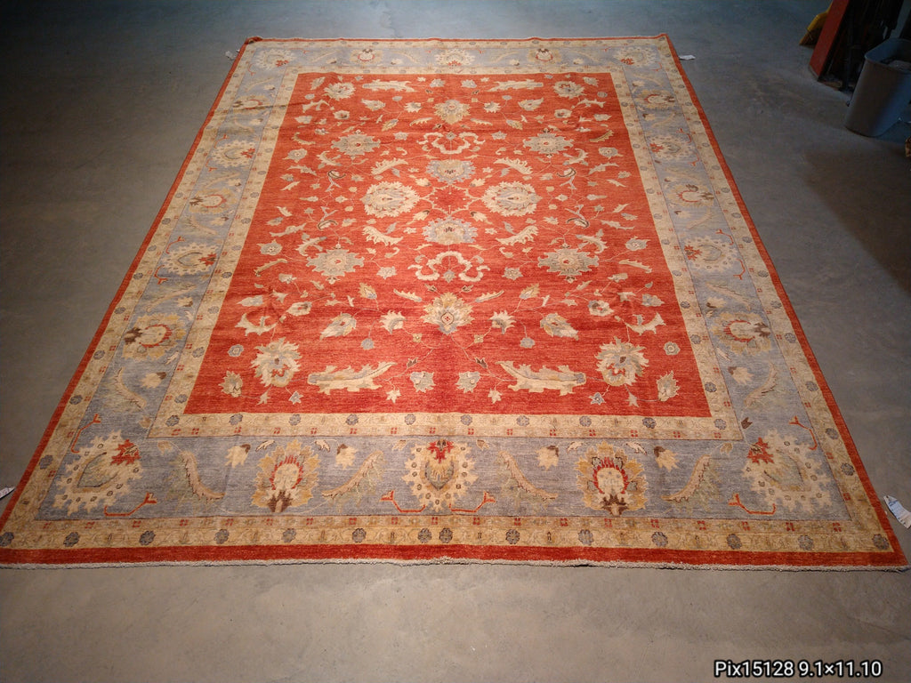 9.1 x 12.0 Lovely Quality Ziglar Chobi Peshawar Rug #PIX-15128