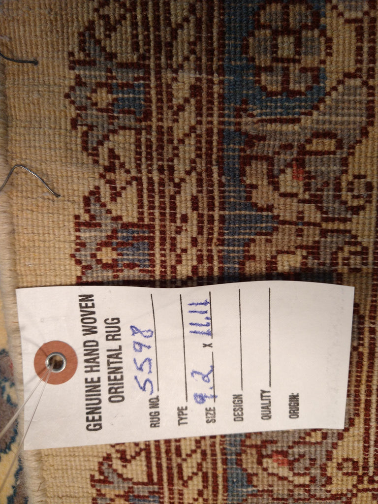 9.2 x 11.11 QUALITY HAND_KNOTTED RUG FRENCH AUBUSSON IVORY #F-5598