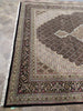 Load image into Gallery viewer, 8.3 x 11.8 Wool and Silk Tabriz Mahi Rug BLACK Fine Weave 200 KPSI #F-5607
