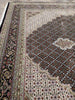 Load image into Gallery viewer, 8.3 x 11.8 Wool and Silk Tabriz Mahi Rug BLACK Fine Weave 200 KPSI #F-5607
