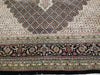 Load image into Gallery viewer, 8.3 x 11.8 Wool and Silk Tabriz Mahi Rug BLACK Fine Weave 200 KPSI #F-5607