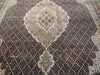 Load image into Gallery viewer, 8.3 x 11.8 Wool and Silk Tabriz Mahi Rug BLACK Fine Weave 200 KPSI #F-5607