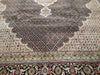 Load image into Gallery viewer, 8.4 x 11.5 Fine Weave 200 KPSI BLACK Tabriz Mahi Wool and Silk Hand-knotted in India #F-5608