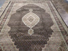 Load image into Gallery viewer, 8.4 x 11.5 Fine Weave 200 KPSI BLACK Tabriz Mahi Wool and Silk Hand-knotted in India #F-5608