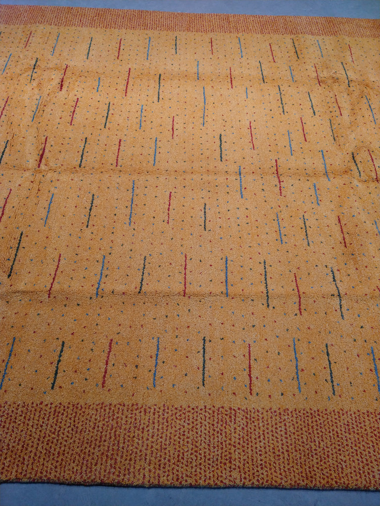 9.10 x 6.7 Modern handmade India Rug GOLD #F-5617