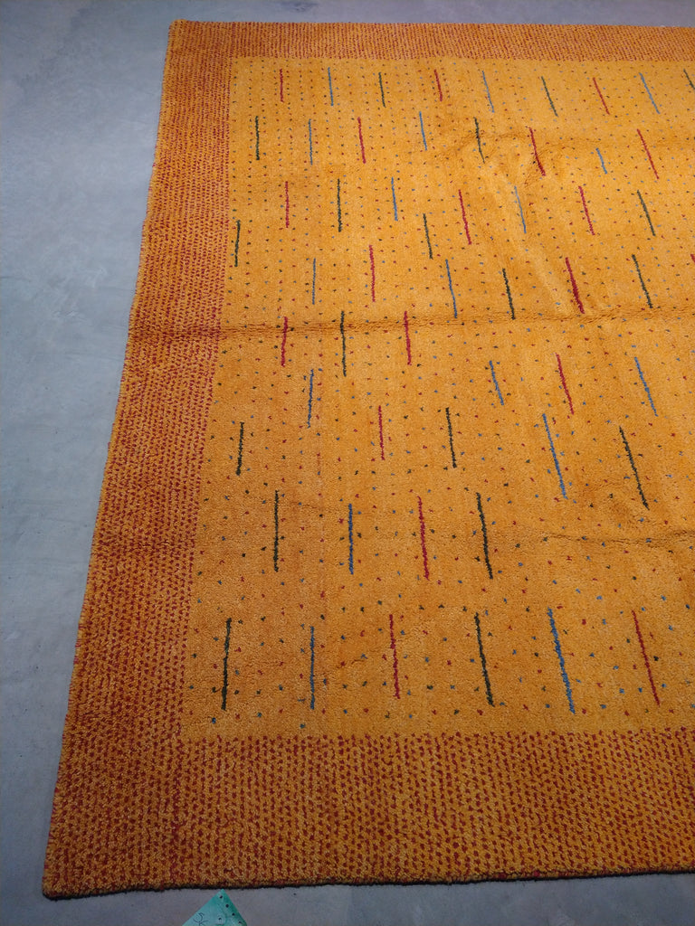 9.10 x 6.7 Modern handmade India Rug GOLD #F-5617