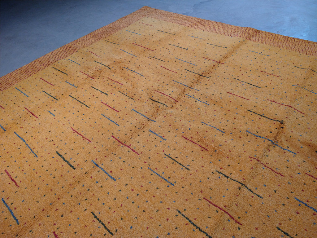 9.10 x 6.7 Modern handmade India Rug GOLD #F-5617