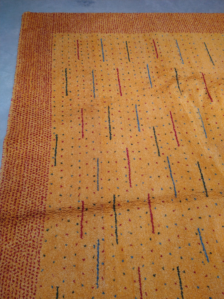 9.10 x 6.7 Modern handmade India Rug GOLD #F-5617