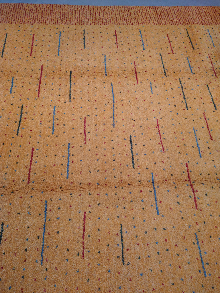 9.10 x 6.7 Modern handmade India Rug GOLD #F-5617