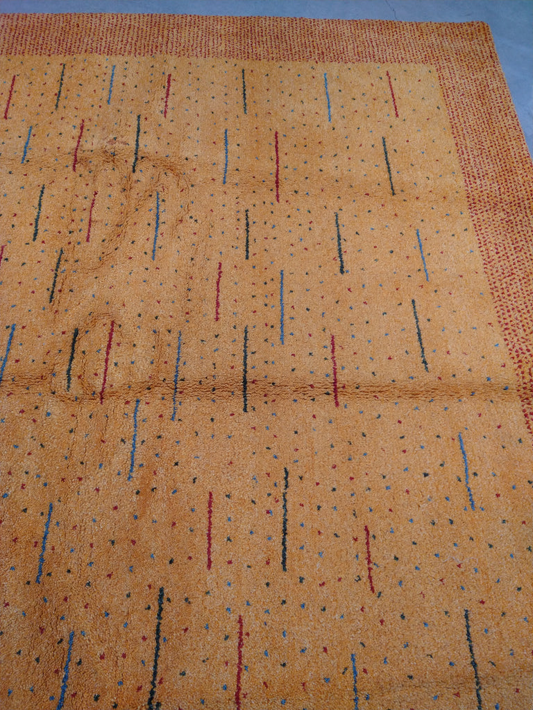 9.10 x 6.7 Modern handmade India Rug GOLD #F-5617