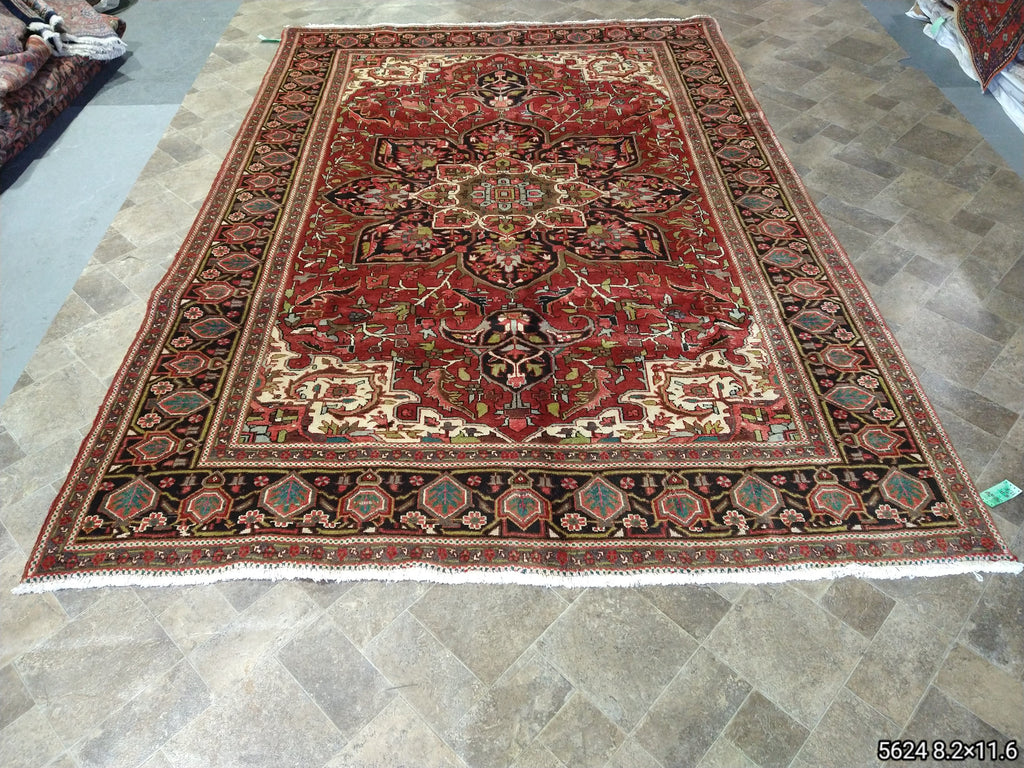 8.2 x 11.6 Authentic Quality Persian Heriz Rug #F-5624