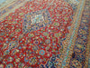 Load image into Gallery viewer, 9.6 x 13.10 Persian Red Blue Traditional Kashan Rug Semi-Antique #F-5625