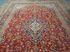 Load image into Gallery viewer, 9.6 x 13.10 Persian Red Blue Traditional Kashan Rug Semi-Antique #F-5625