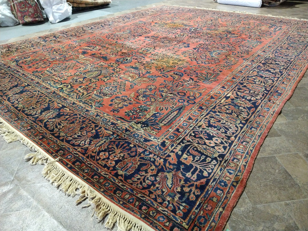 10.6 x 13.11 Sarouk RUG Coral #F-5630