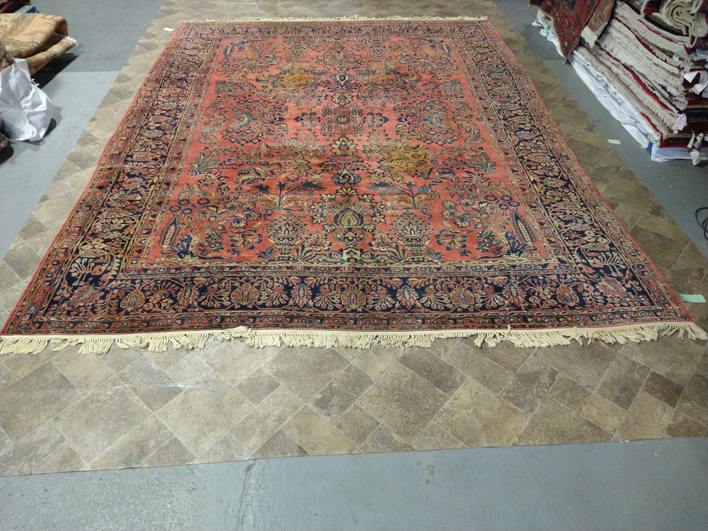 10.6 x 13.11 Sarouk RUG Coral #F-5630